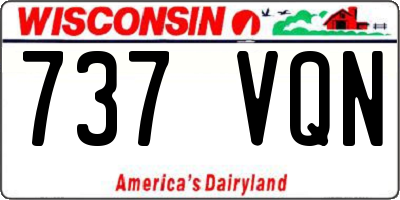 WI license plate 737VQN