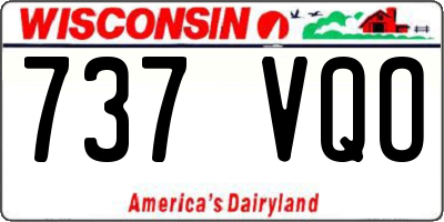 WI license plate 737VQO