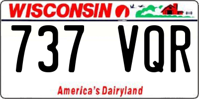 WI license plate 737VQR
