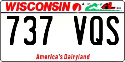 WI license plate 737VQS
