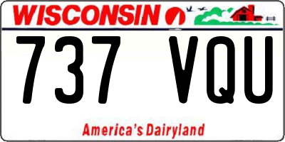 WI license plate 737VQU