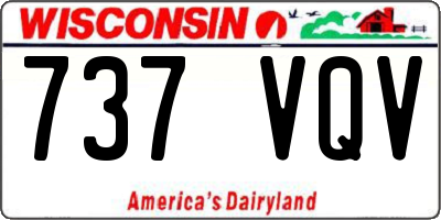 WI license plate 737VQV