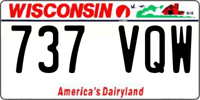 WI license plate 737VQW