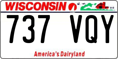 WI license plate 737VQY