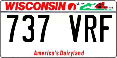 WI license plate 737VRF