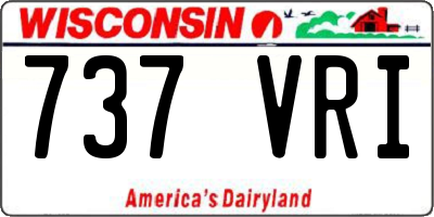 WI license plate 737VRI