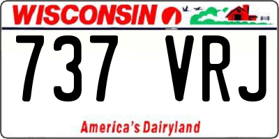 WI license plate 737VRJ
