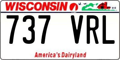 WI license plate 737VRL