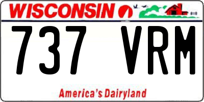 WI license plate 737VRM