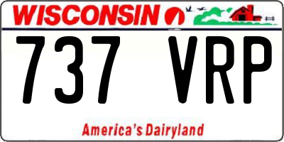 WI license plate 737VRP