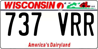 WI license plate 737VRR