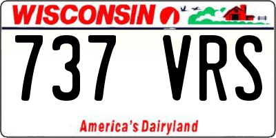 WI license plate 737VRS