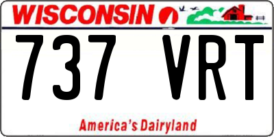 WI license plate 737VRT