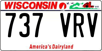 WI license plate 737VRV