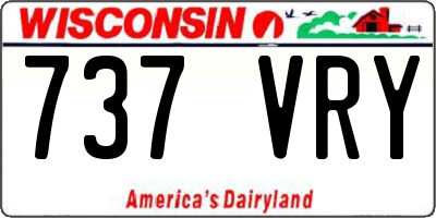 WI license plate 737VRY