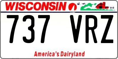 WI license plate 737VRZ