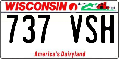 WI license plate 737VSH