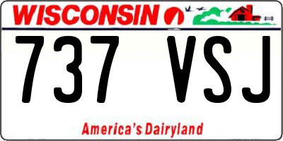 WI license plate 737VSJ