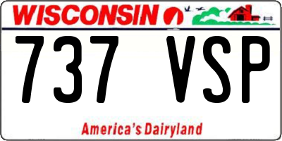 WI license plate 737VSP