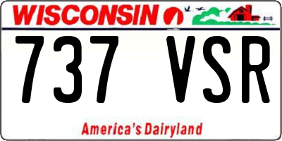 WI license plate 737VSR