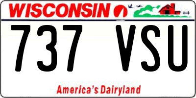WI license plate 737VSU
