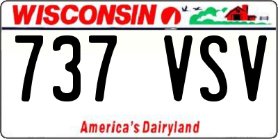 WI license plate 737VSV