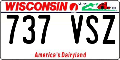 WI license plate 737VSZ