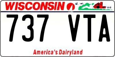 WI license plate 737VTA