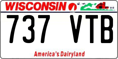 WI license plate 737VTB