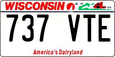 WI license plate 737VTE