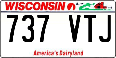 WI license plate 737VTJ
