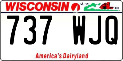 WI license plate 737WJQ