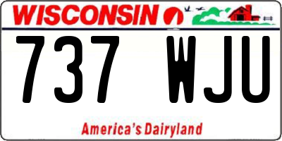 WI license plate 737WJU