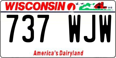 WI license plate 737WJW