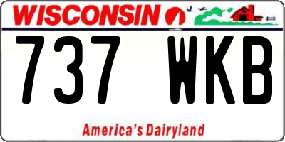 WI license plate 737WKB