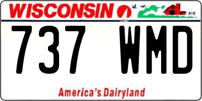 WI license plate 737WMD