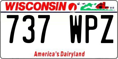 WI license plate 737WPZ