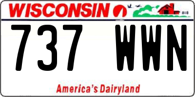 WI license plate 737WWN