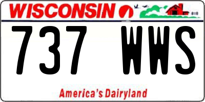WI license plate 737WWS