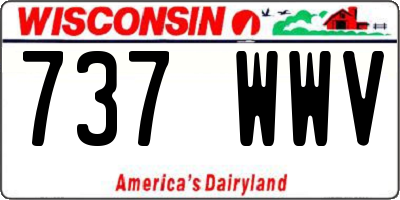 WI license plate 737WWV