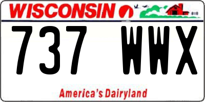 WI license plate 737WWX