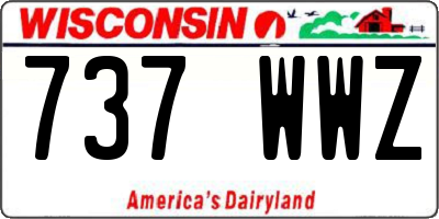 WI license plate 737WWZ