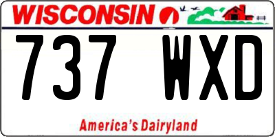WI license plate 737WXD