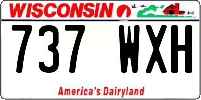 WI license plate 737WXH