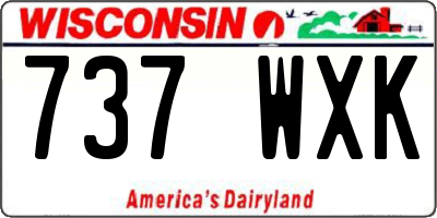 WI license plate 737WXK