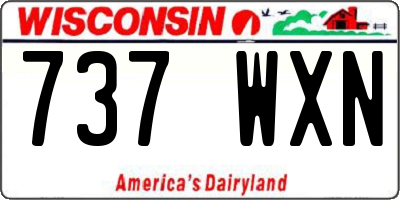 WI license plate 737WXN