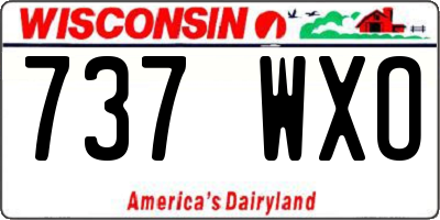 WI license plate 737WXO