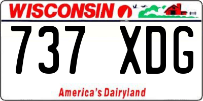 WI license plate 737XDG