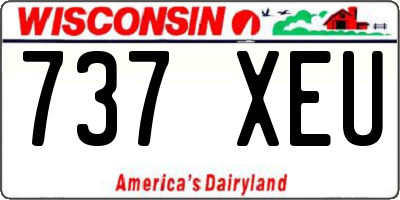 WI license plate 737XEU