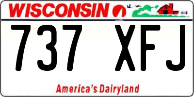 WI license plate 737XFJ